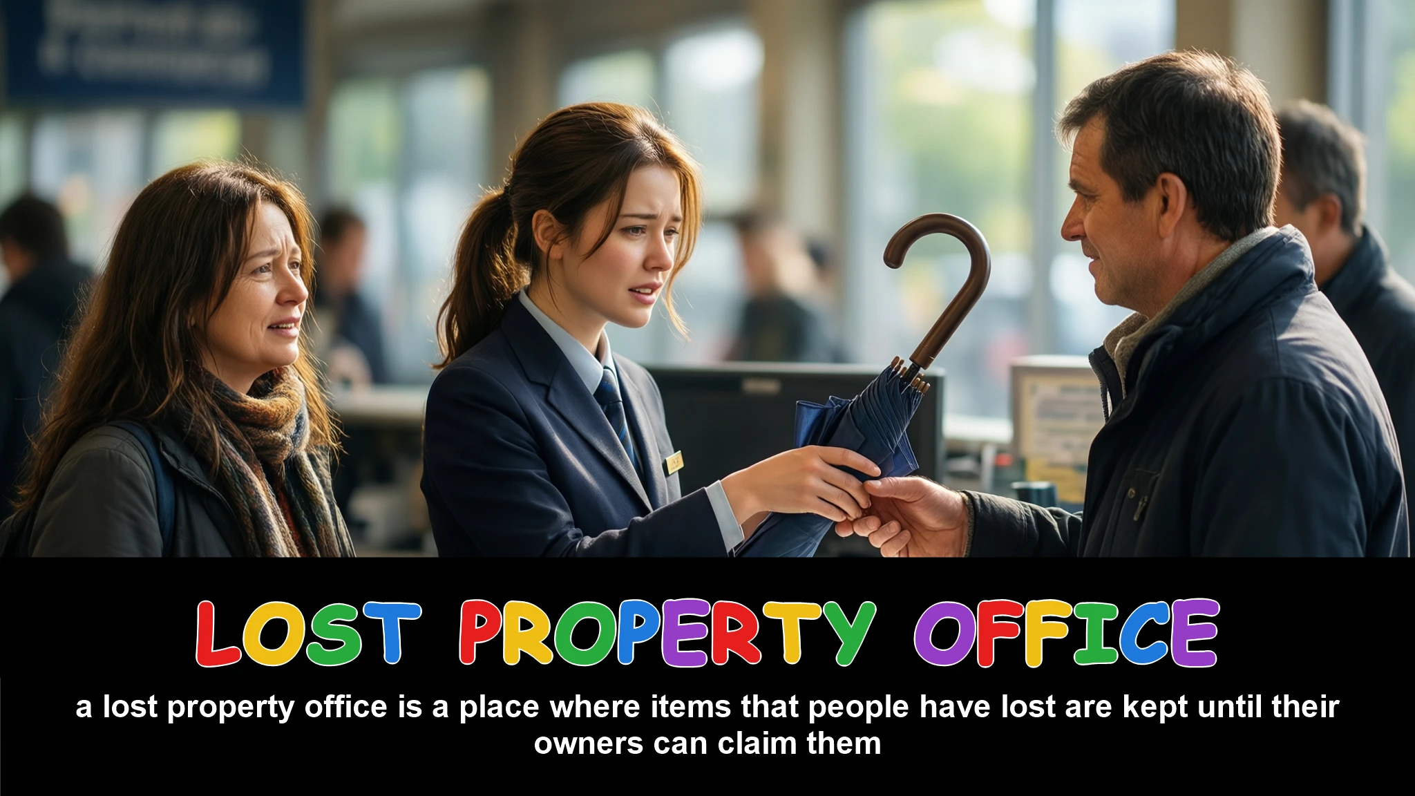 English Illustration for lost property office